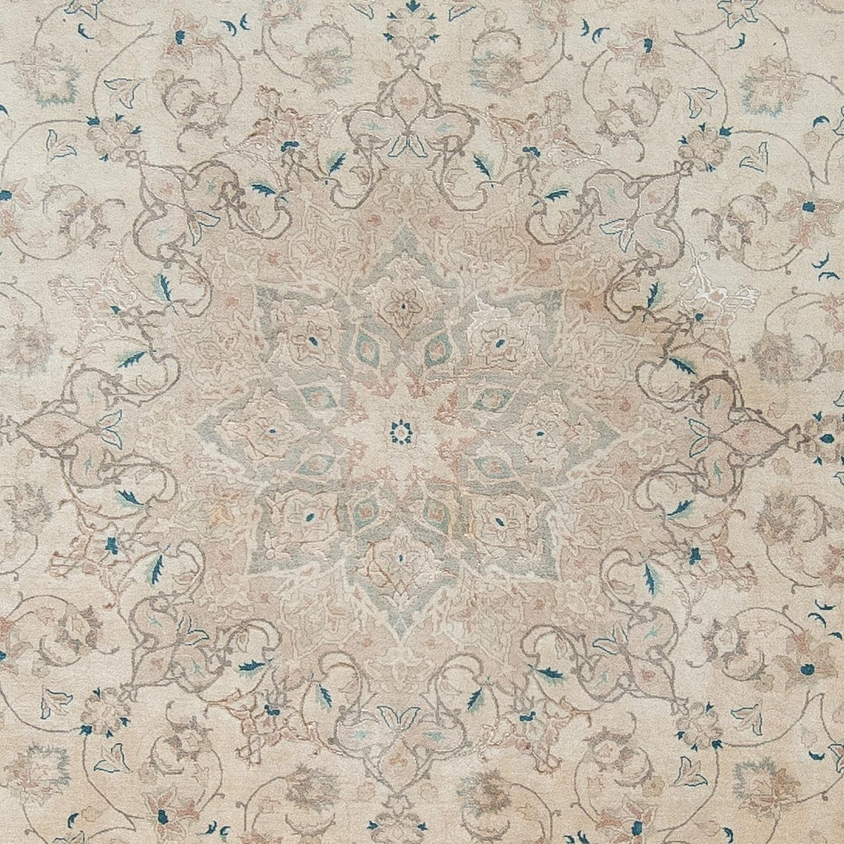 Persisk matta - Tabriz - Royal runt  - 285 x 285 cm - beige