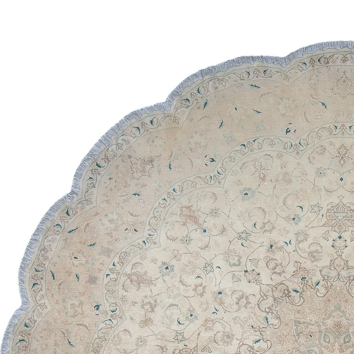 Persisk matta - Tabriz - Royal runt  - 285 x 285 cm - beige