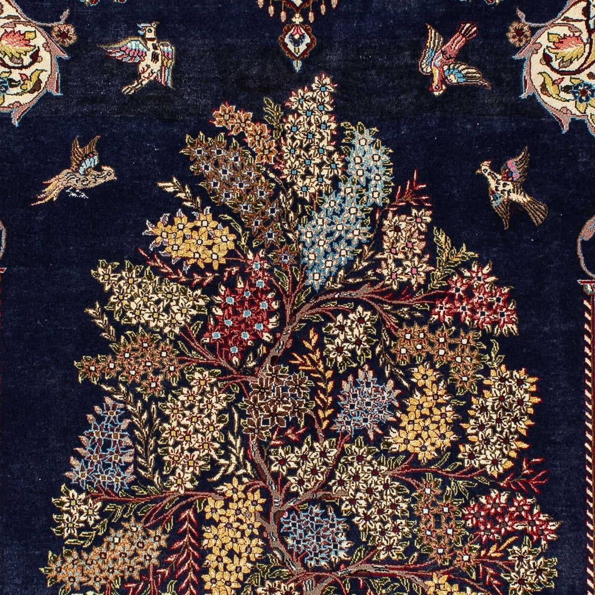 Persisk matta - Ghom - 214 x 127 cm - blå