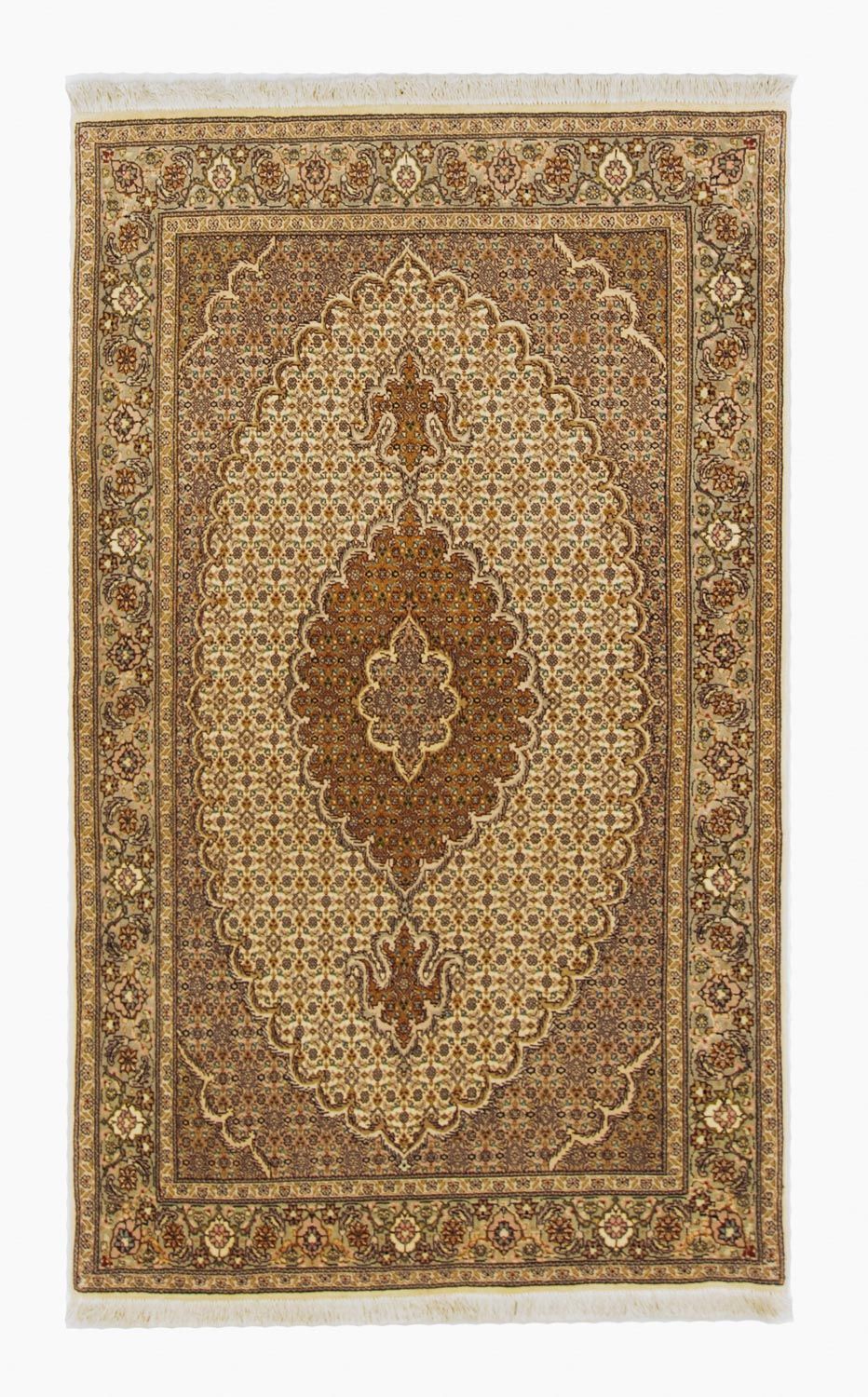 Persisk matta - Tabriz - 163 x 100 cm - mörk beige