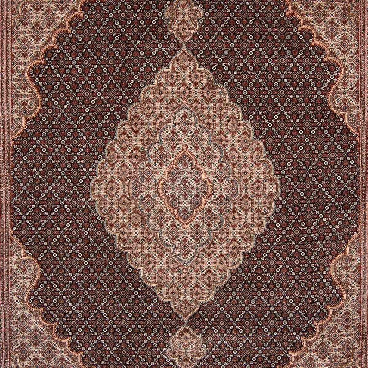 Persisk matta - Tabriz - 346 x 247 cm - mörkblå