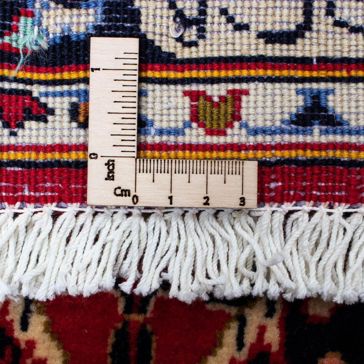 Persiska mattor - Keshan - 129 x 71 cm - mörkröd