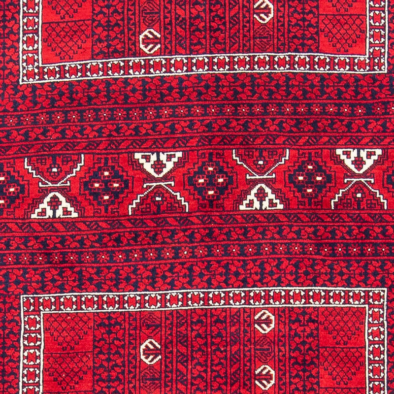 Turkaman-matta - 233 x 157 cm - mörkröd