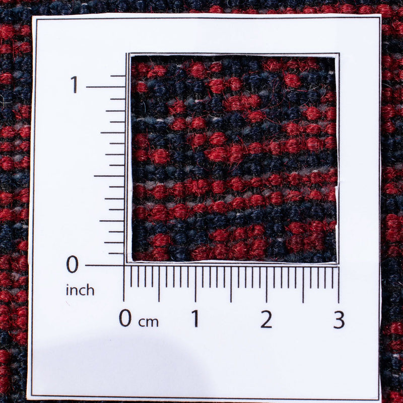 Turkaman-matta - 233 x 157 cm - mörkröd