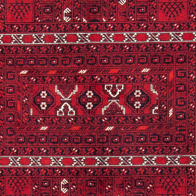 Turkaman-matta - 246 x 157 cm - mörkröd