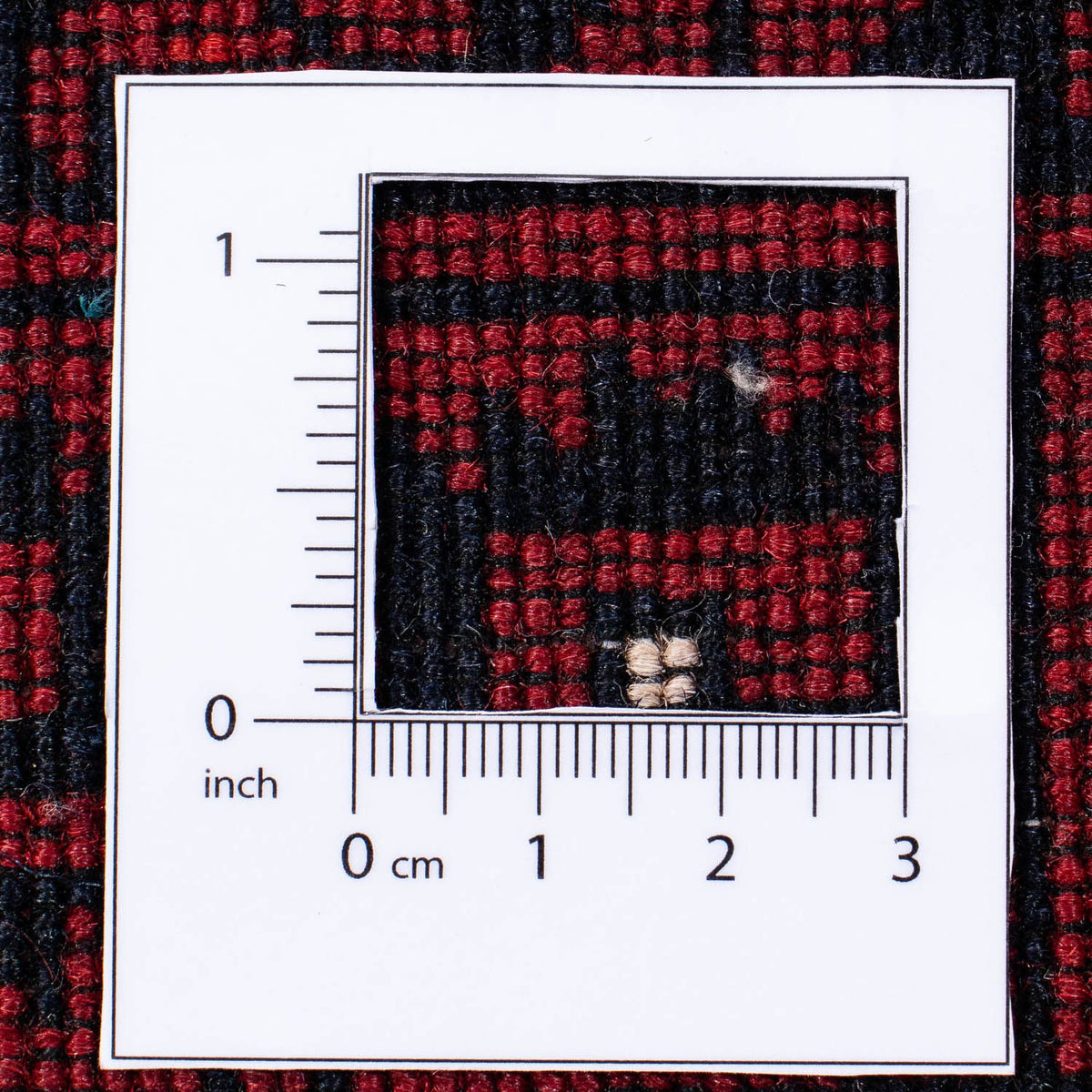 Turkaman-matta - 246 x 157 cm - mörkröd