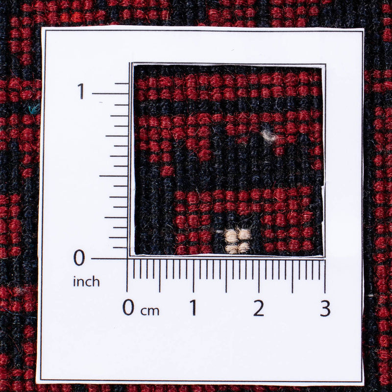 Turkaman-matta - 246 x 157 cm - mörkröd