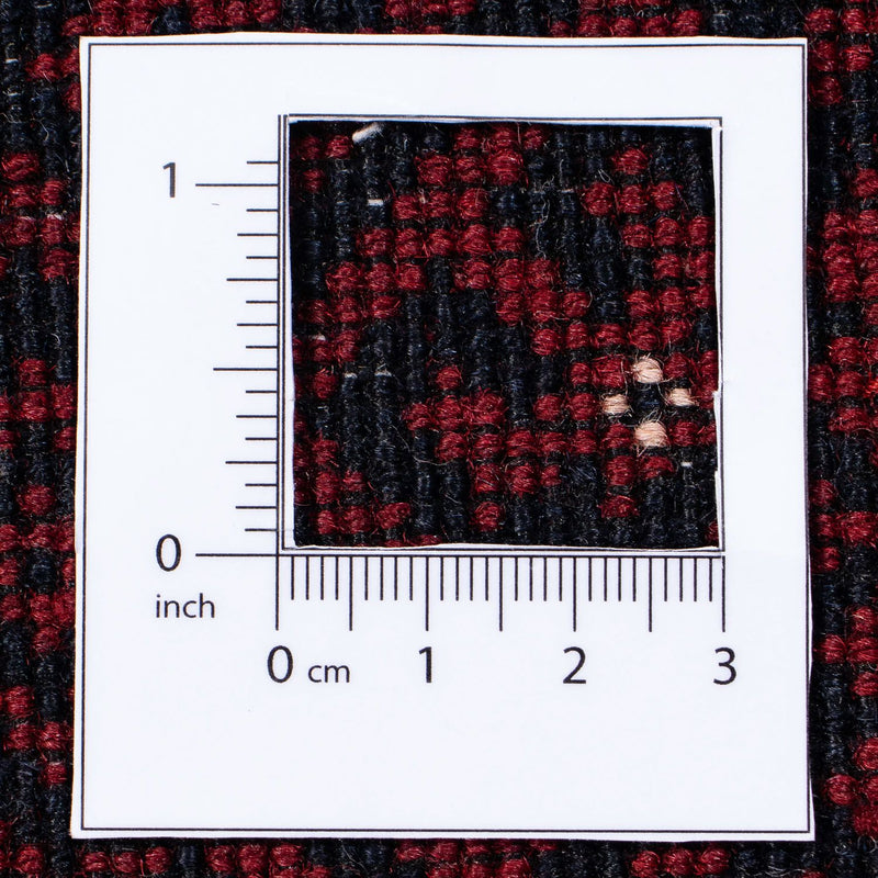 Turkaman-matta - 246 x 159 cm - mörkröd