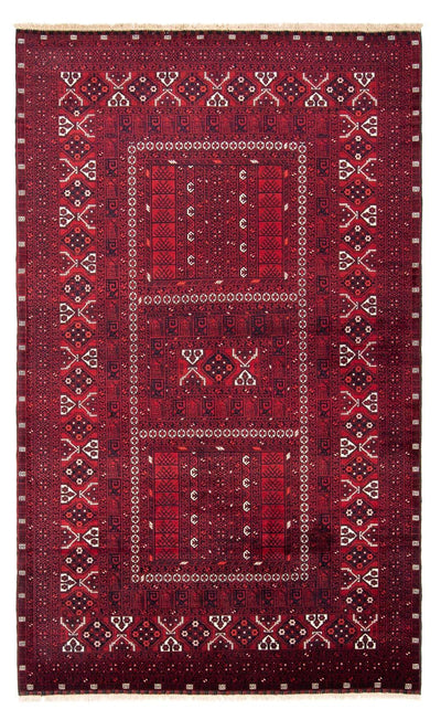 Turkaman-matta 160x252cm - Persisk matta - mörkröd