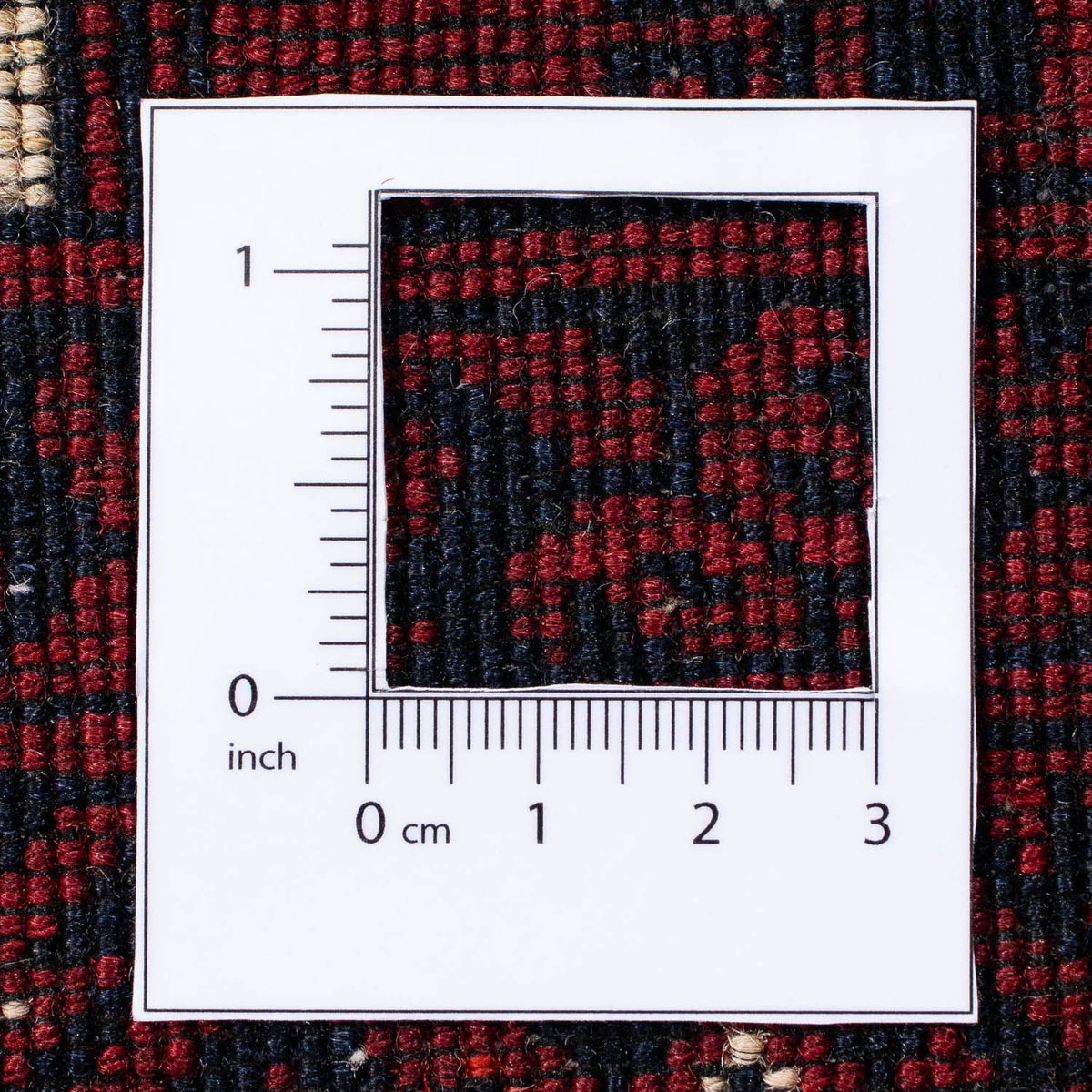 Turkaman-matta - 252 x 160 cm - mörkröd