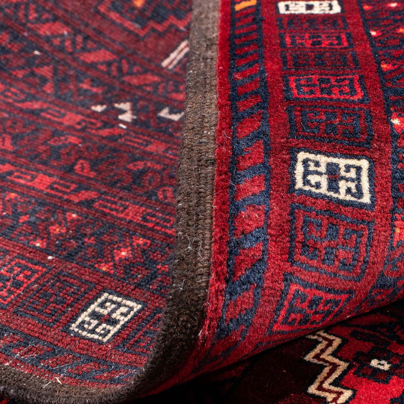 Turkaman-matta - 246 x 160 cm - mörkröd