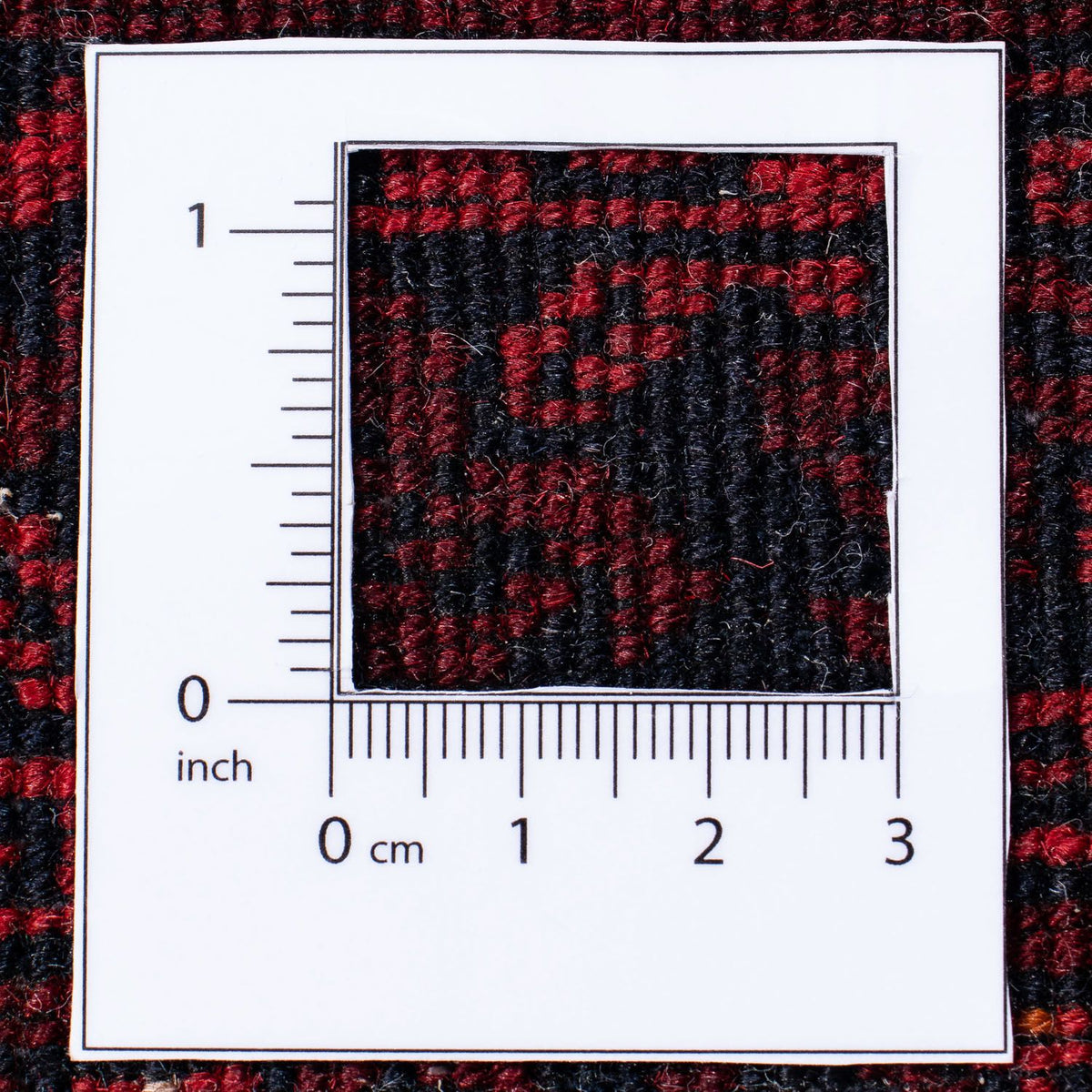 Turkaman-matta - 246 x 160 cm - mörkröd