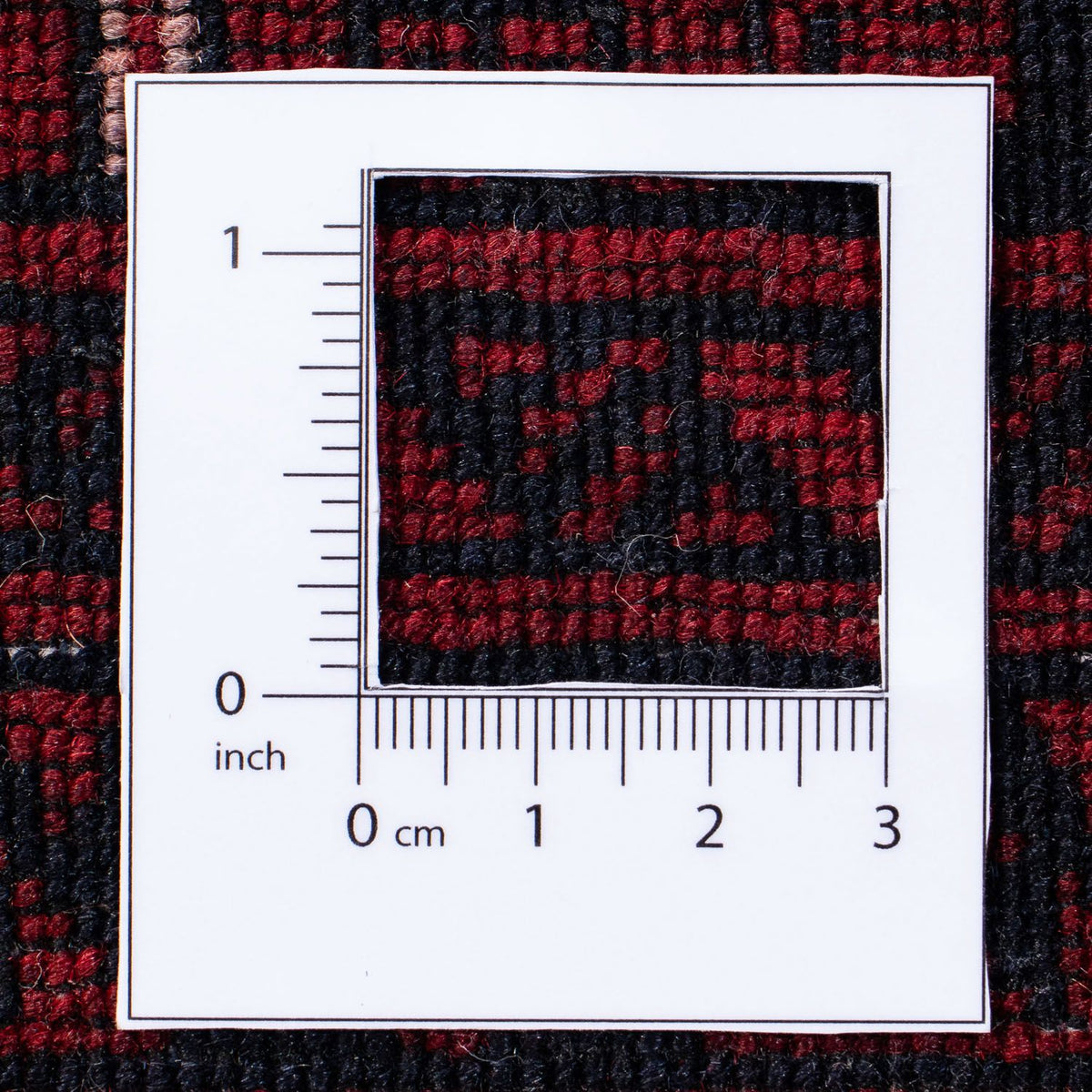 Turkaman-matta - 240 x 157 cm - mörkröd