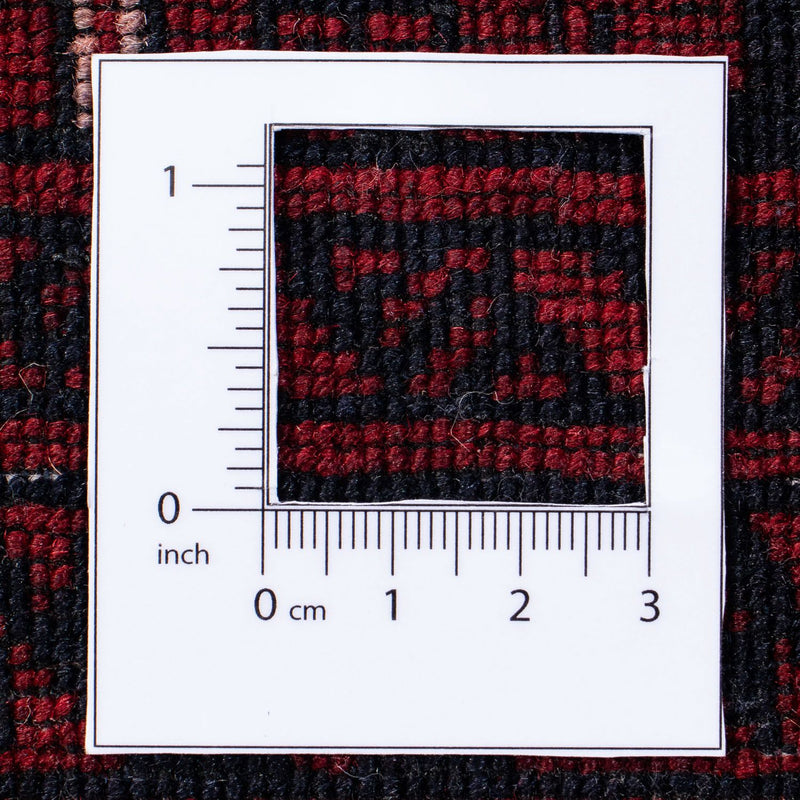 Turkaman-matta - 240 x 157 cm - mörkröd