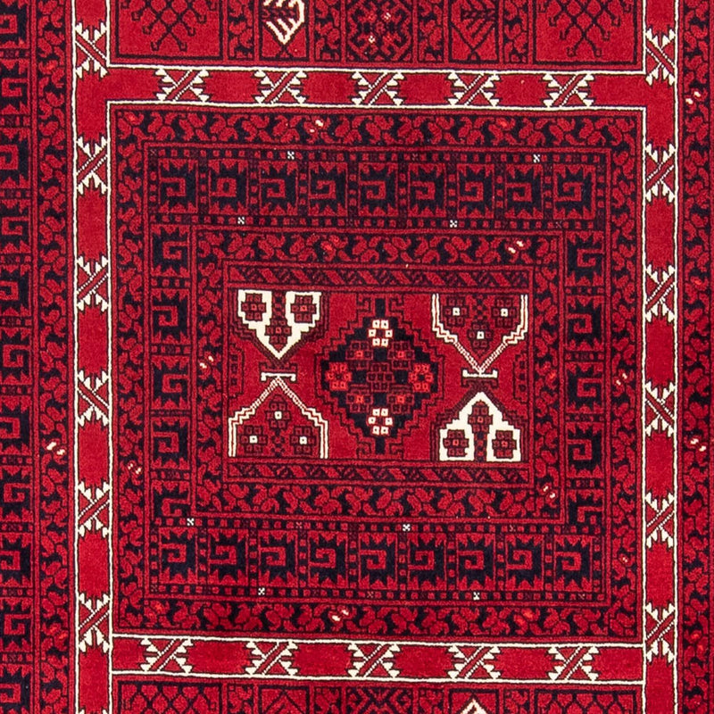 Turkaman-matta - 255 x 151 cm - mörkröd