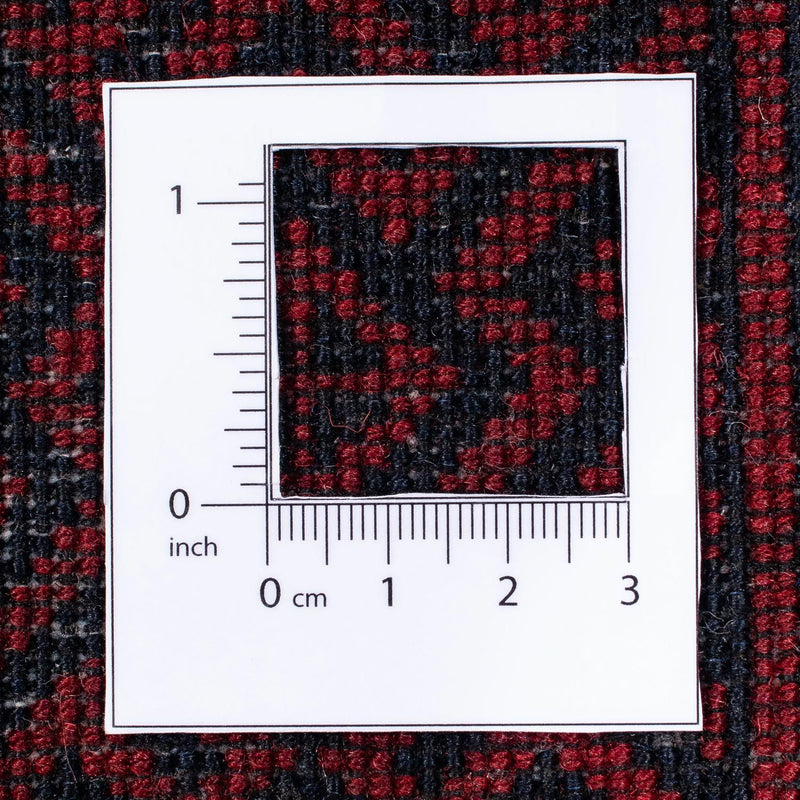 Turkaman-matta - 255 x 151 cm - mörkröd