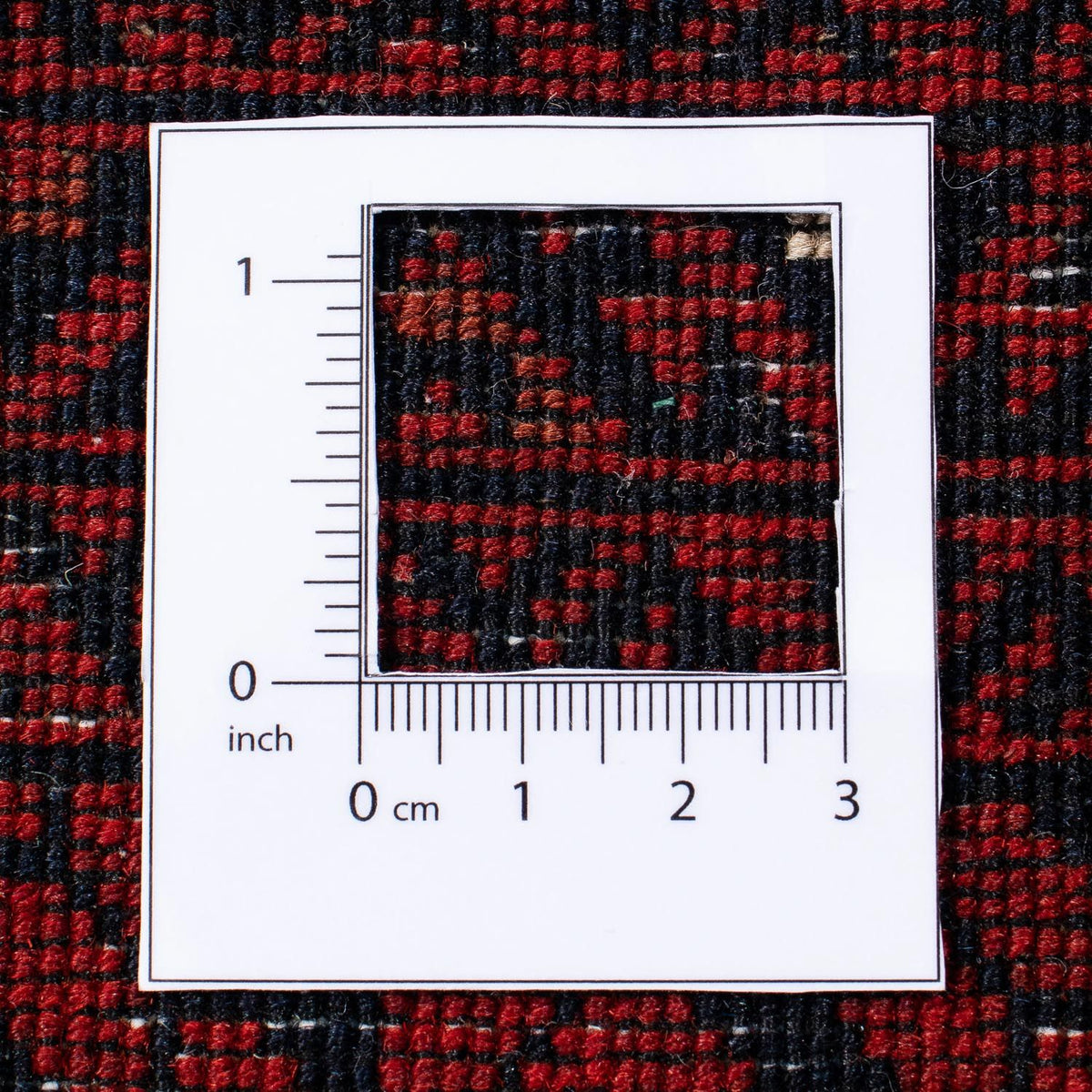 Turkaman-matta - 243 x 160 cm - mörkröd