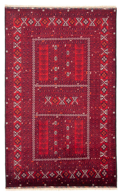 Turkaman-matta 158x245cm - Persisk matta - mörkröd