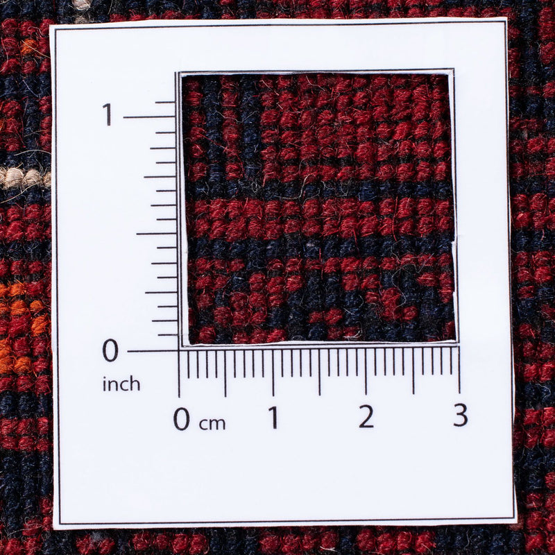 Turkaman-matta - 245 x 158 cm - mörkröd