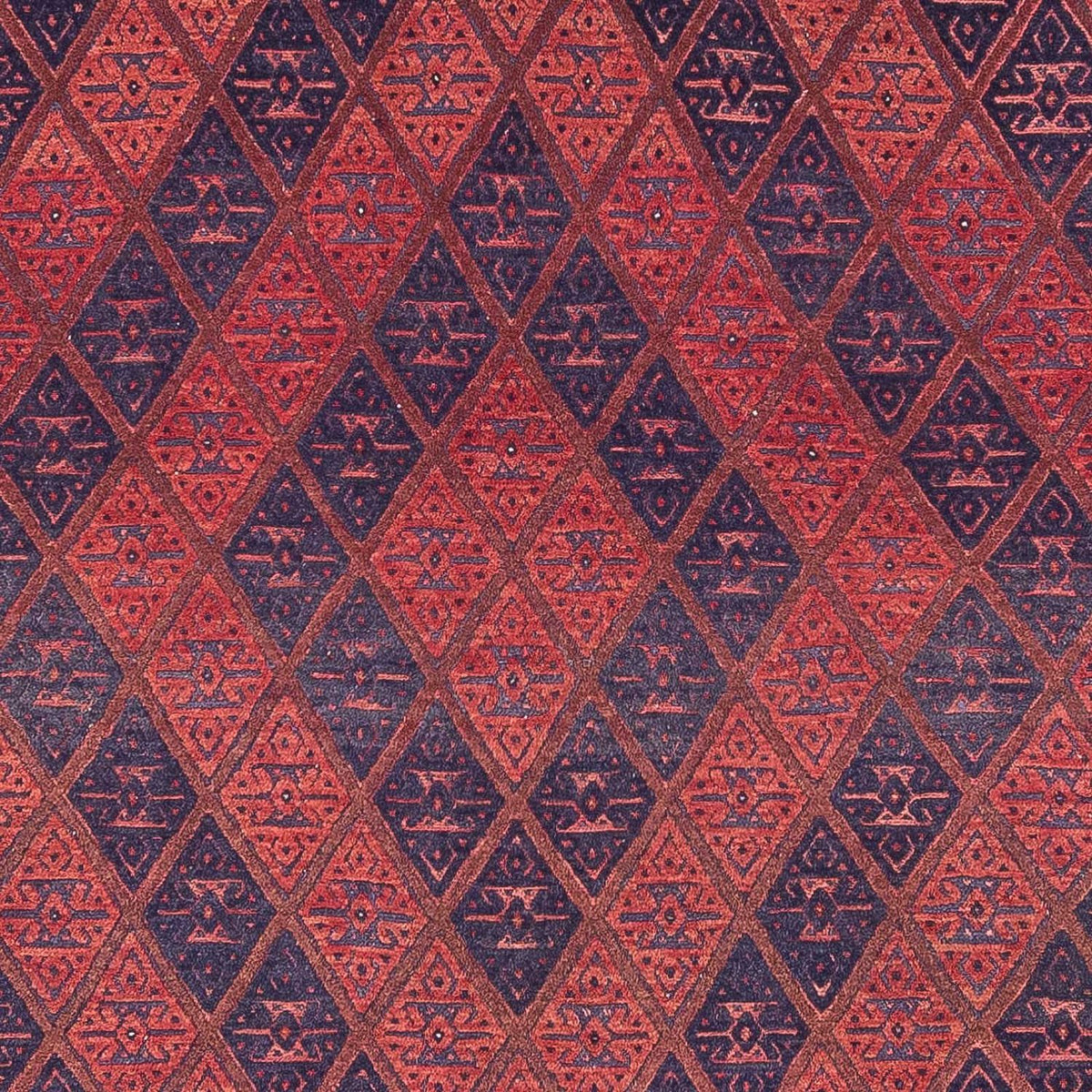 Kelim Carpet - orientalisk matta - 279 x 206 cm - mörkröd