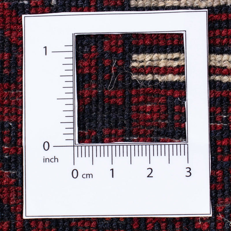 Turkaman-matta - 243 x 164 cm - mörkröd