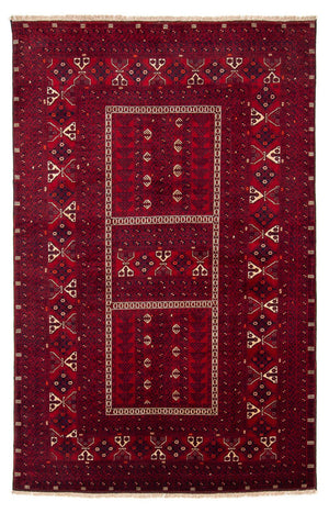 Turkaman-matta - 244 x 158 cm - mörkröd