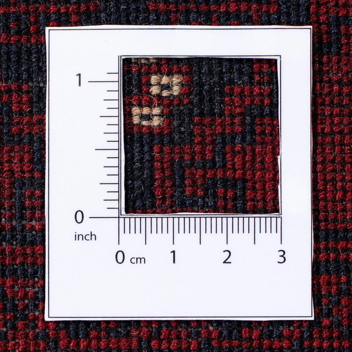 Turkaman-matta - 244 x 158 cm - mörkröd