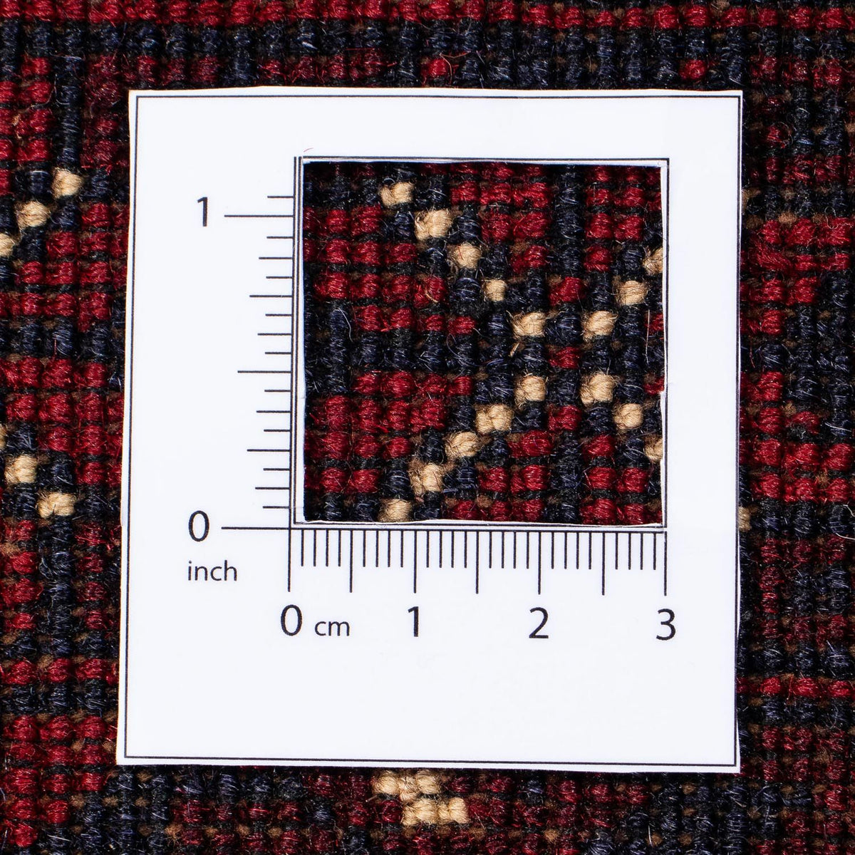 Turkaman-matta - 245 x 156 cm - mörkröd