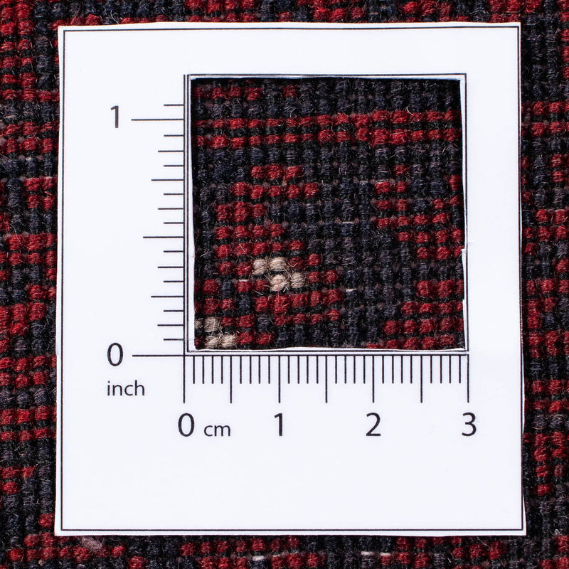 Turkaman-matta - 237 x 156 cm - mörkröd