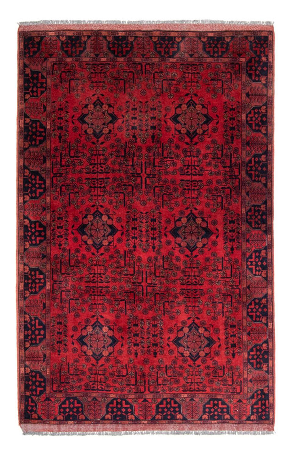 Afghansk matta - Kunduz - 200 x 130 cm - röd
