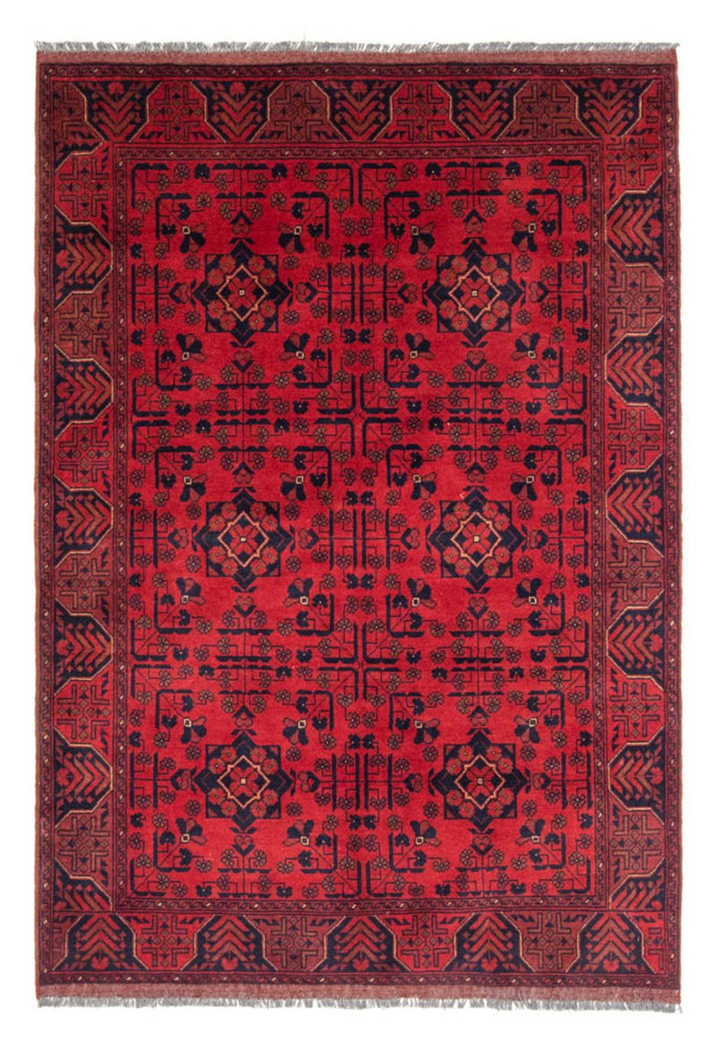 Afghansk matta - Kunduz - 193 x 129 cm - röd