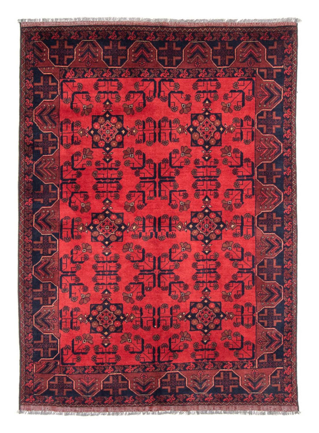 Afghansk matta - Kunduz - 184 x 127 cm - röd
