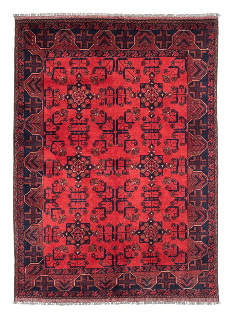 Afghansk matta - Kunduz - 184 x 127 cm - röd