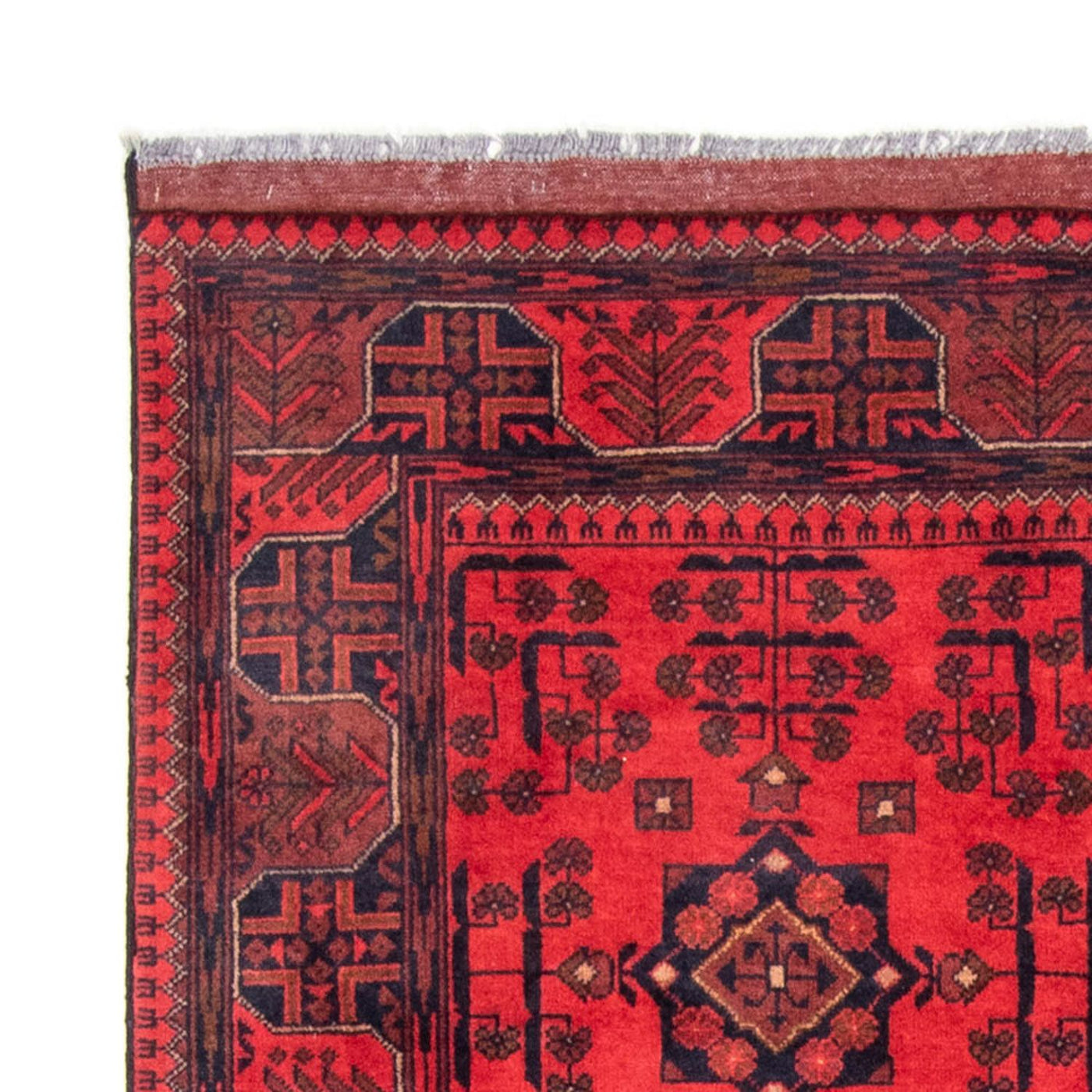Afghansk matta - Kunduz - 195 x 128 cm - röd