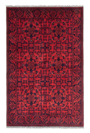 Afghansk matta - Kunduz - 186 x 126 cm - röd