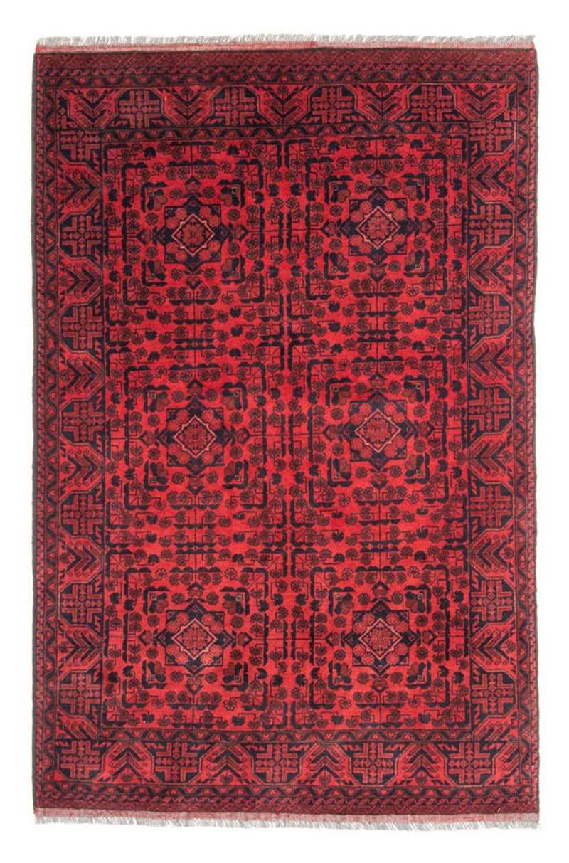 Afghansk matta - Kunduz - 187 x 122 cm - röd