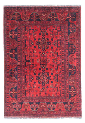 Afghansk matta - Kunduz - 151 x 103 cm - röd