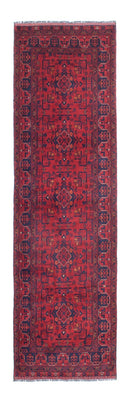 Runner Afghansk matta - Kunduz - 285 x 83 cm - mörkröd