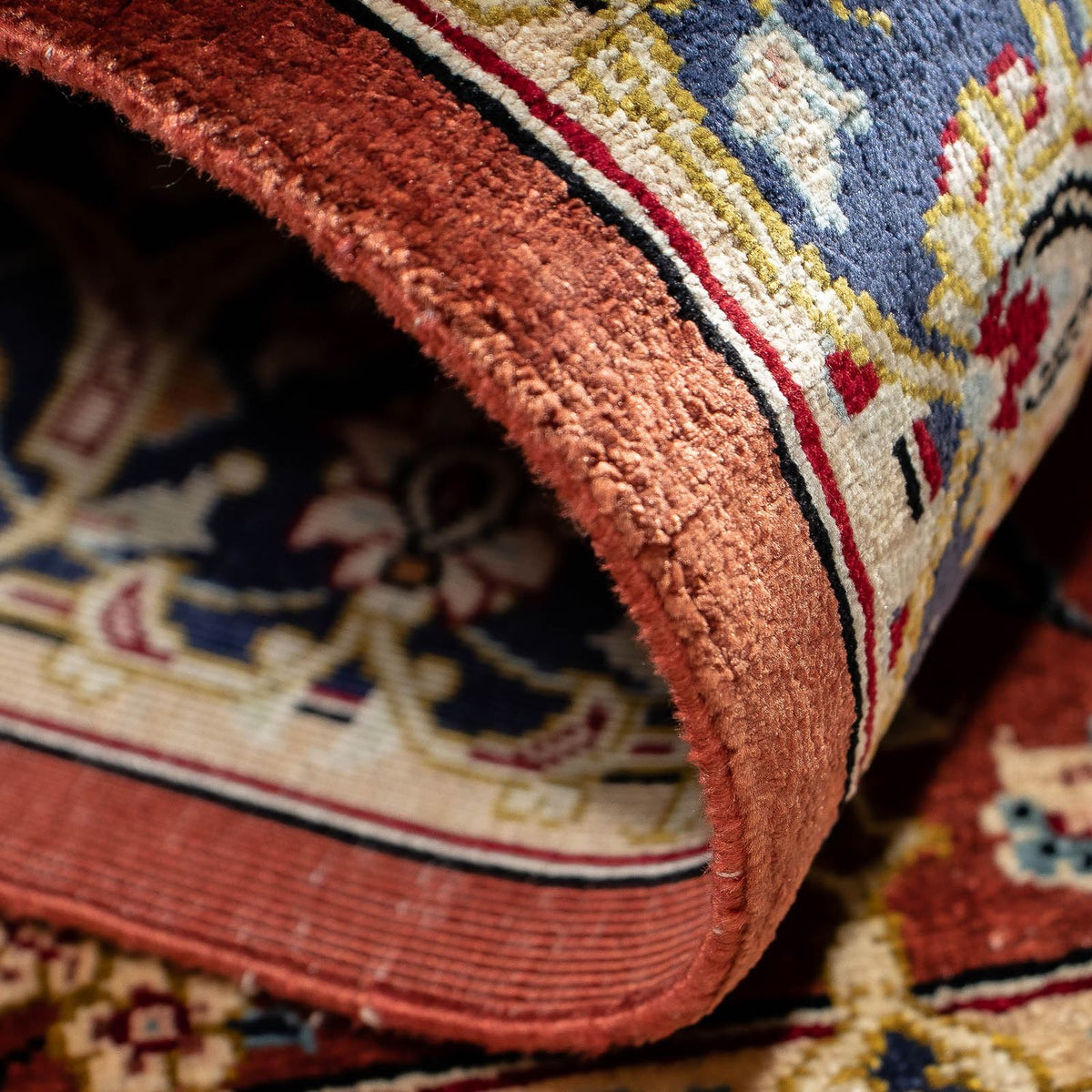 Persisk matta - Ghom - 85 x 56 cm - rost