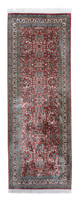 Runner Sidenmatta - Kashmir Silk - 179 x 64 cm - mörkröd
