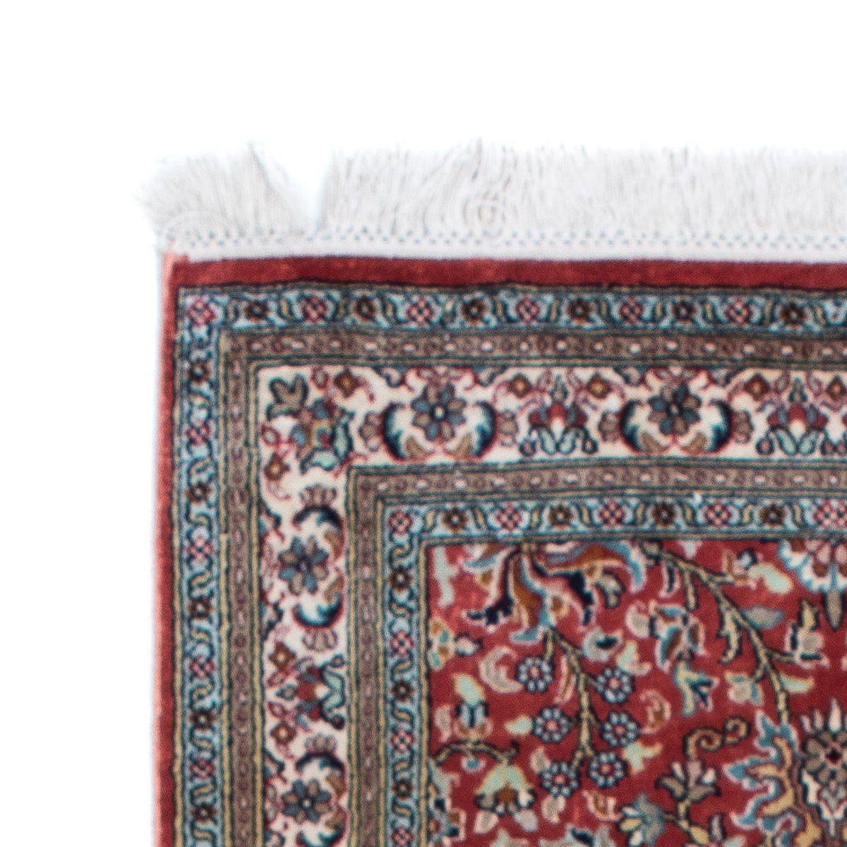 Runner Sidenmatta - Kashmir Silk - 179 x 64 cm - mörkröd