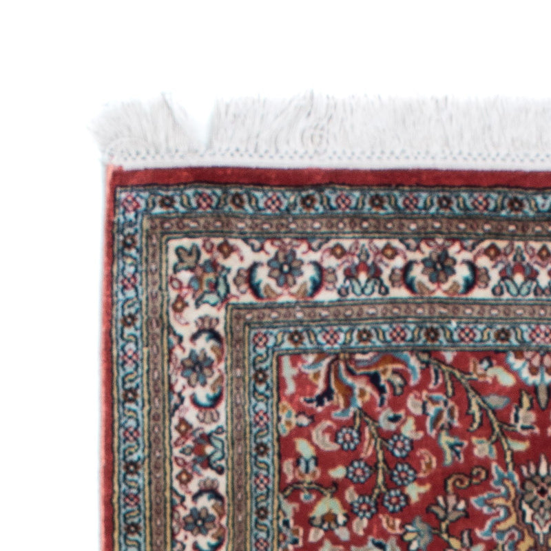 Runner Sidenmatta - Kashmir Silk - 179 x 64 cm - mörkröd