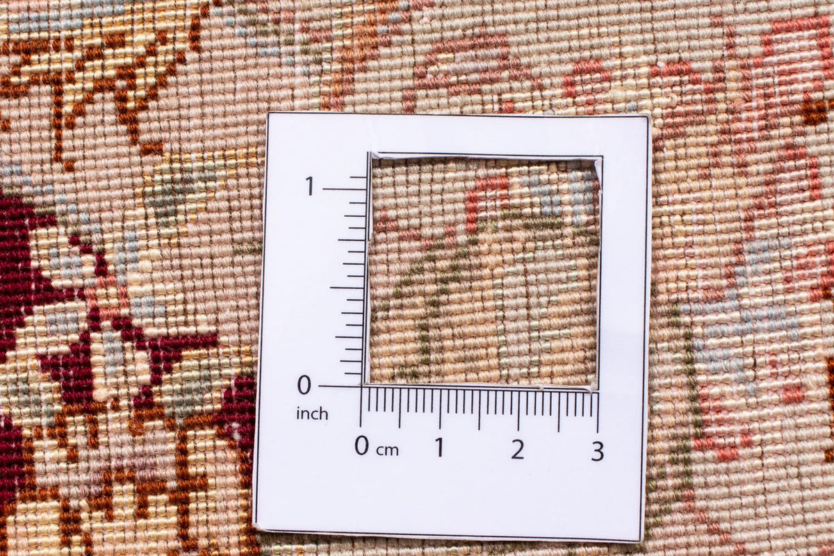 Persisk matta - Tabriz - Royal runt  - 150 x 150 cm - mörkröd