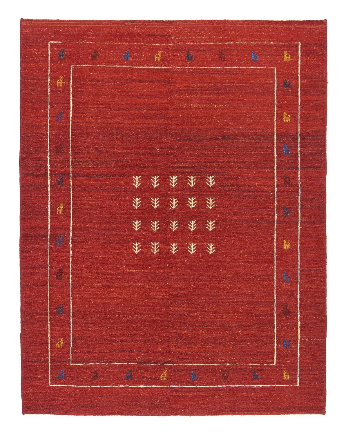 Gabbeh-matta - persisk - 194 x 146 cm - röd
