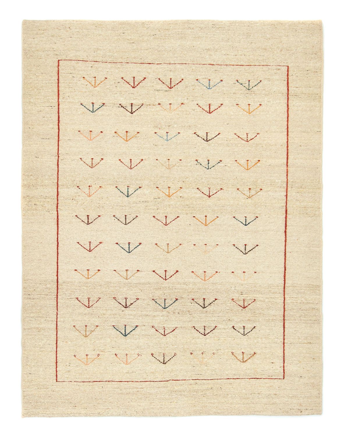 Gabbeh-matta - persisk - 195 x 144 cm - beige