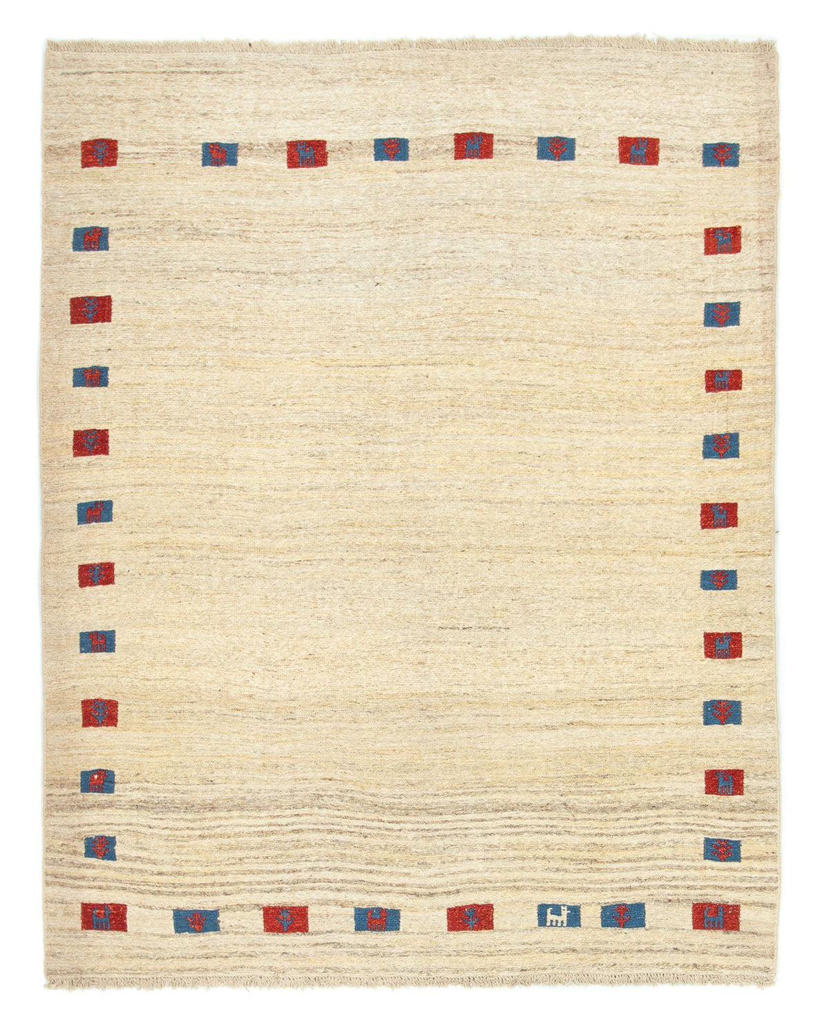Gabbeh-matta - persisk - 196 x 156 cm - beige
