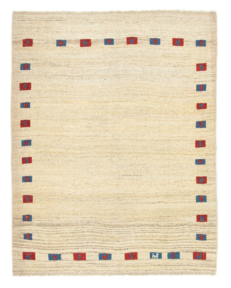 Gabbeh-matta - persisk - 196 x 156 cm - beige