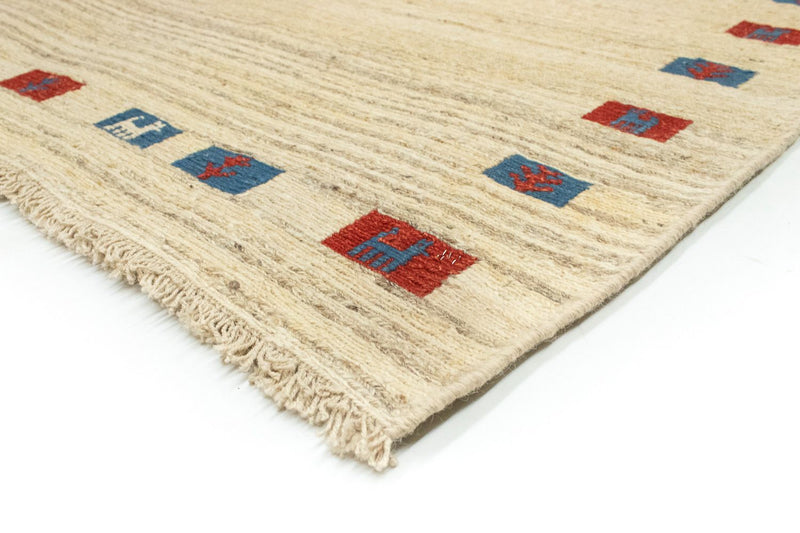 Gabbeh-matta - persisk - 196 x 156 cm - beige
