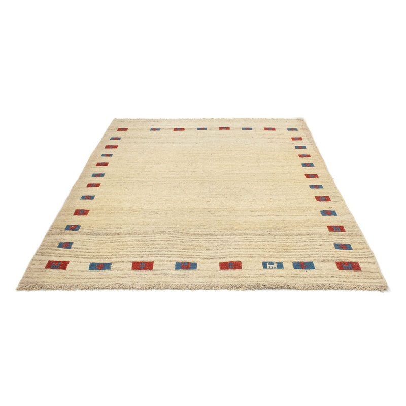 Gabbeh-matta - persisk - 196 x 156 cm - beige