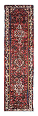 Runner Persisk matta - Nomadic - 343 x 83 cm - mörkröd